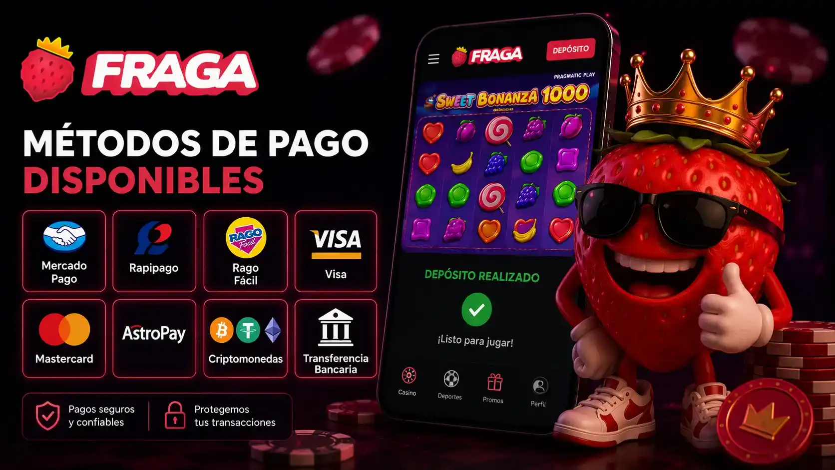 Métodos de pago disponibles