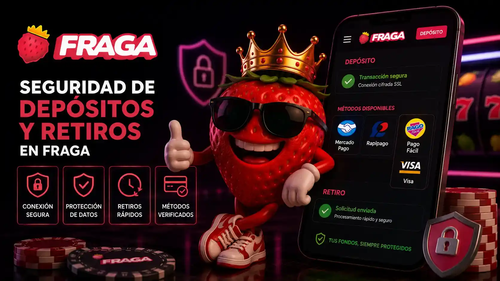 Seguridad de los depósitos y retiros en Fraga